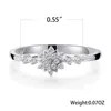 Обручальные кольца Винтажные женские роскошные цветочные снежинки для женщин серебряный цвет обручальный кольцо кольцо 230608