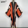 Costumi da bagno europei 2022 Winyi Cardigan da donna Abito lungo allentato Coda Party Boho Maxi Beach Holiday Manica a pipistrello Kimono Robe Dress