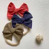 Hair Accessories 2Pcs/Set Bows For Girls Headband Baby Headbands Children Cute Hairpins Newborn Cotton Hairclip Elastics Gifts R230608