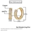 Hoop Huggie Hip Hop Boucles D'oreilles Brillantes Fl Blanc Zircon Petit Dangle 18K Plaqué Or Bijoux Drop Delivery Dhja1