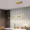 Lampadari Geometria nordica Lampadario a LED nero / oro Soggiorno Sala da pranzo Illuminazione a isola Apparecchi a sospensione Ristorante Cucina Bar Lampada da ufficio