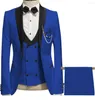 Costumes pour hommes 2023 sur mesure violet revers en pointe hommes ensemble mariage bal marié smoking 3 pièces homme costume (veste pantalon gilet)