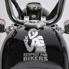 2024 Szacunek dla motocyklistów winylowe naklejki 3D samochodowe motocyklowe rower Laser odblaskowe naklejki automatyczne