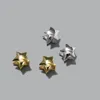 Boucles d'oreilles créoles WTLTC étoile Double face minimale pour femmes petit pentagramme géométrique 2023 cerceaux d'oreille à clipser