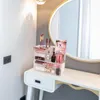 Scatole portaoggetti Organizer per trucco Espositore porta cosmetici trasparente Espositore per rossetto da tavolo Pennello per trucco Ombretto Scaffale per smalto per unghie