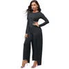 Women's Two Piece Pants Two-Piece Leggings Cross-Cut Cloak Sweater Solid Color Design Sense