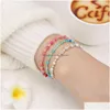 Charm Bracelets Colorf 5mm Natural Stone Rice Beads Hand String Yoga Trançado Chip Frisado Strand Bracelet Jewelry Drop Delivery Dhgarden Dhomw