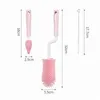 Other Baby Feeding Silicone Bottle Brush 360 Degree Rotation Pacifier Cup Nipple Cleaning Brushes Set Handheld Soft Head Food Grade Watering 230608