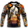 Men's Hoodies Fun Forest Camouflage Hoodie Men Print 3D Sweatshirt Sweater Hunting Pullover Unisex Oversized