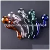 Pipe da fumo Unique Retro Glass Pipe Hitter Hand 6.3 Inch Oil Dab Burner Mtiple Colors Drop Delivery Home Garden Articoli vari per la casa Dhcua