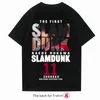 T-shirty T-slamraty męskie T-shirt Dunk do męskiej Sakuragi Hanamichi Kaede Rukawa Cartoon Tee Classic Thirt Japońska manga Kobiety Krótki rękaw 230607