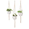 Planters Pots Macrame Handmade Plant Hanger Baskets Flower Holder Balcony Hanging Planter Basket Decor Lifting Rope Home Garden Supplies 230607