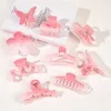 Lampadario pendente New Pink White Hair Claws Clip Large Claw Clip Fermagli per capelli per ragazze Shark Clip Barrette Copricapo da donna Accessori per capelli moda Z0608