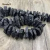 Beads Freeform Center Drilled Large Natural Black Tourmaline Quartz Slice Stone Pendant Beads For DIY Jewelry Making MY211046