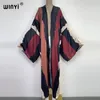 Costumi da bagno europei 2022 Winyi Cardigan da donna Abito lungo allentato Coda Party Boho Maxi Beach Holiday Manica a pipistrello Kimono Robe Dress