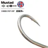 Fishing Hooks Original Mustad 10881 Jigging Hook Single Ocean Jig Big Barbed With Hole Squid Carp Hardbait Pesca 230608