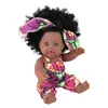 Dolls PVC Black Doll Childrens Rollspel pusselspel Toy 230607