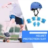 Équipement de protection de skate Sécurité des enfants Équipement de protection du sport Genouillères avec casque Protège-poignets d'équitation Résistant aux chocs 7 en 1 Accessoires de sport 230607