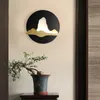 Wall Lamps Chinese Bedroom Bedside Aisle Stairwell Round El Room Background Tea Decor LED Light