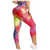 Pantalons actifs Running Fitness Gym Jeggings Femme Vêtements Exercice Respirant Levage Neuvième Hanche Yoga Bulle Tie-dye Femme