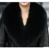 Scarves Natural Fur Collar Real Scarf Black Colour In Different Size BE1534