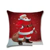 Pillow Case Red Christmas Cushion Er Pillowcase Home Linen 18X18 Inch Xmas Tree Santa Claus Print Dbc Drop Delivery Garden Textiles Dhfrk