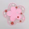 Table Mats 1Pcs Mat /Wok Stand Cherry Blossom Pattern Heat Insulation Kitchen Accessories Multipurpose Cup Pads For Tea Milk