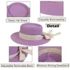 2023 Été Chapeau De Paille Femmes Plage Ombre Chapeaux Femme Pliable Protection Solaire Cap En Plein Air Voyage Vacances Casual Caps Sunhat Sunhats 17 couleurs