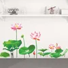 Wall Stickers Simulation Lotus Sticker Decal Art Mural Creative Home Decor Living Room Decals Wallpaper Bedroom Window
