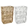 Jarrones Flor de cristal Transparente Arreglo Contenedor Mesa Rectangular Centro de mesa Fiesta Boda Decoración del hogar