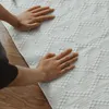 カーペットコットンフロアラグ織りベッドルームドアマットノルディックスタイルクリーム白いラグベッドルームアンチスリップバスリビング装飾