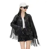 Women's Jackets Club Coat Short Type Comfy Versatile Fashion Sequins Tassel Bar Jacket Outerwear Streetwear