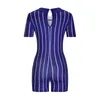 Abiti da donna firmati 2023 tute clubwear amp pagliaccetti scollo a V blu Primavera ed estate Tuta stampa moda baseball