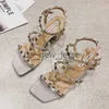 Sandalias Zapatos de mujer sexy Sandalias de verano Gladiador Punta abierta Charol Hebilla Sandalia Tacones gruesos Señoras UE / RU Tamaño 34-40 PW092 J230608