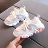 Athletic Outdoor Breattable Toddler Boy Sneakers Stretch Fabric Fashionable Baby Running Shoes Pink School Girl Sports D07083 230608