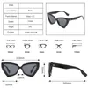 Zonnebril Vintage Retro Cat Eye Vrouwen Mode Blauw Geel Eyewear Shades UV400 Mannen Vrouwelijke Trending Polygon Zonnebril 2023