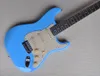 Lichtblauwe elektrische gitaar met palissander toets, tremolobrug, gratis verzending