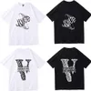 Chemises imprimées de la marque VLONE Men et femmes O-Neck T-shirts décontractés Tendance de la mode classique pour le street Hip-Hop Cotton Pullover DT129