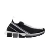 Mode män skor designer casual sneakers stretch mesh tränare med strass kristaller mens slip-on sneaker svart vit röd glitter platt skor hs111