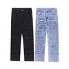 Erkek kot koyu sokak kıyafeti siyah patsel patchwork düz erkek grunge pantolon moda hip hop denim pantolon ropa hombre 230607