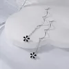 Stud Earrings S925 Pure Silver Temperament Daisy Flower Ear Line Individual Character Contracted Female Jewelry