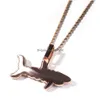 Pendentif Colliers Hip Hop Lettres De Requin Collier Bijoux Pour Femmes Hommes Réel Plaqué Or Drop Delivery Pendentifs Dhjyc