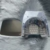 Nageltorkar Batteridriven laddningsbar nagellampa med spegel Botten Cordless Gel Polish Dryer LED Light For Nails Wireless Nail Art Lamp 230607