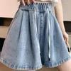 Kvinnors jeans kvinnors denim shorts jean sommar kjol kort y2k mode byxor kläder kvinnliga koreanska streetwear byxa hanbok