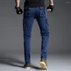 Men's Pants Man 2023 Pant Cotton Stretch Cargo Trouser Military Style Straight Many Pocket Army Green Blue Khaki Black Male