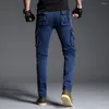 Männer Hosen Mann 2023 Hose Baumwolle Stretch Cargo Hose Military Stil Gerade Viele Taschen Armee Grün Blau Khaki Schwarz männlich