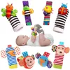 Cep telefonları# 4pcsset bebek çıngırak oyuncaklar sevimli doldurulmuş hayvanlar bilek ayak bulucu çorap 012 ay bebek erkek kız için hediye 230607