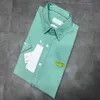 Camisas masculinas de marca francesa de alta qualidade, gola clássica de algodão com pequena malha bordada de crocodilo, camisa polo Lac