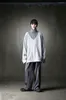 Men's Hoodies 10Y Korean Daigou ByTheR Men's Big V Neck With Loose Shoulders And Style Pullover