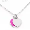 Fashion Love Heart Designer Necklace Jewelry Stainless Steel Christmas Day Plated Dainty Silver Chain 19mm Pendant Necklaces Designers Women 205vm{category}